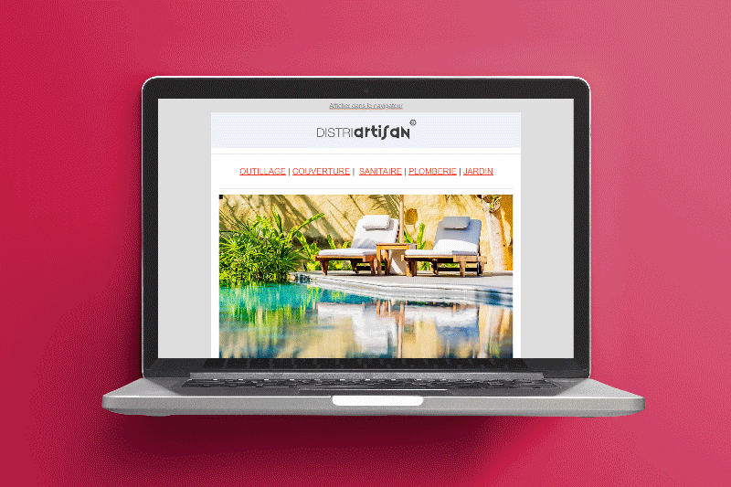 Newsletter promotionnelle gif